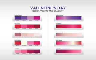 color palette and gradient for valentines day vector