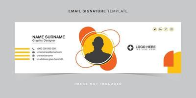 email signature template vector