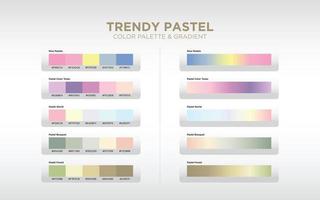 Pastel Color Palette and Gradient vector