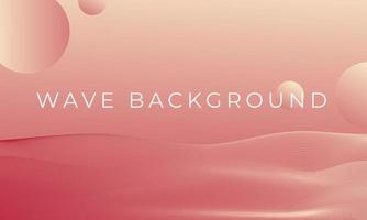 relaxing red gradient wave background design vector