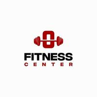 0 vector de plantilla de logotipo de centro de fitness inicial, logotipo de gimnasio de fitness