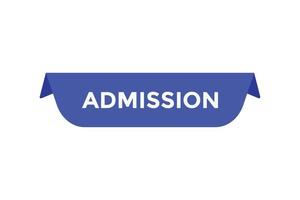 PriAdmission button web banner templates. Vector Illustrationnt