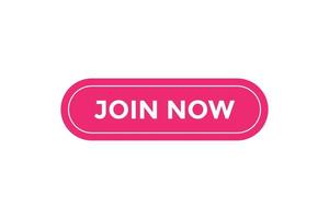 Join now button web banner templates. Vector Illustratio