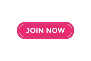 Join now button web banner templates. Vector Illustratio