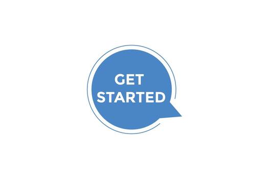Get started button web banner templates. Vector Illustration