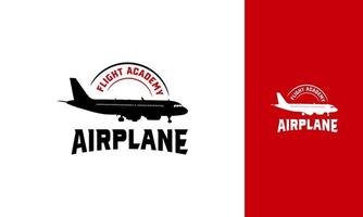 insignia de diseños de logotipo de avión, plantilla de logotipo de club de vuelo, icono de aerolíneas vector