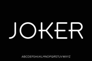 Modern creative linear sans serif display font vector