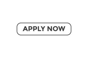 Apply now button web banner templates. Vector Illustration