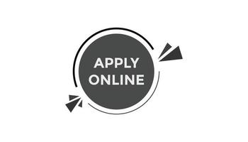 Apply online  button web banner templates. Vector Illustration