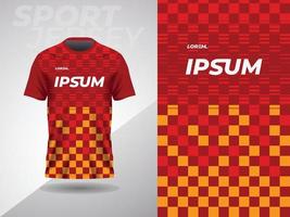 red abstract shirt sports jersey design for football soccer racing gaming cycling running vector