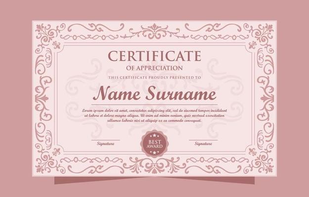 Pink Certificate Vector Art, Icons, and Graphics for Free Download