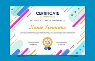 Flat Modern Certificate vector