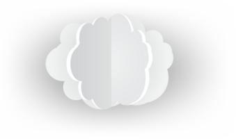 wit wolk uitsnijden icoon png