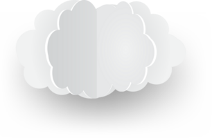 icono de recorte de nube blanca png