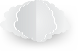 icono de recorte de nube blanca png