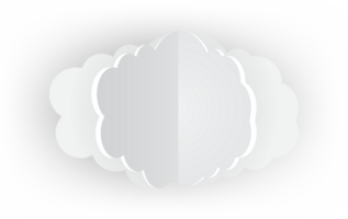 wit wolk uitsnijden icoon png