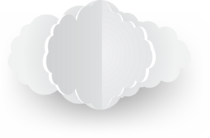 icône de recadrage de nuage blanc png