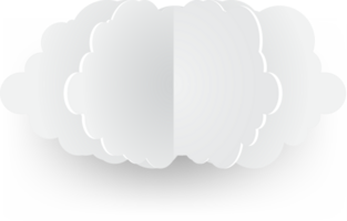 icono de recorte de nube blanca png