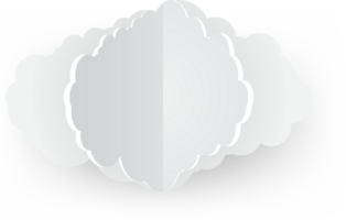 icono de recorte de nube blanca png