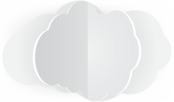 icono de recorte de nube blanca png