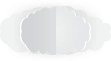 ícone recortado de nuvem branca png