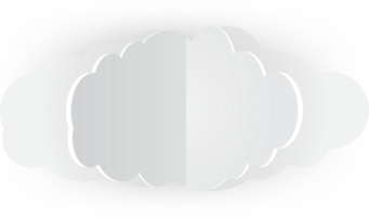 ícone recortado de nuvem branca png
