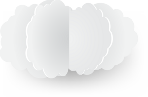 icono de recorte de nube blanca png