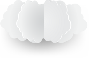 icono de recorte de nube blanca png