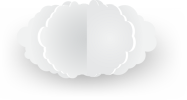 icône de recadrage de nuage blanc png