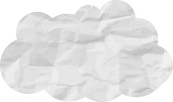 icono de recorte de nube con textura blanca png