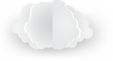 icono de recorte de nube blanca png