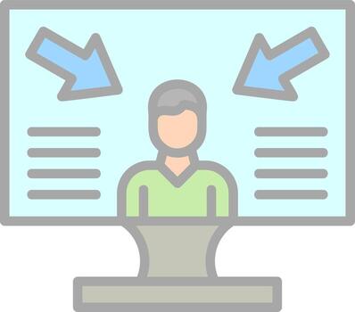 diseño de icono de vector de diseño centrado en el usuario