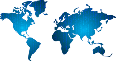 carte du monde de la technologie moderne png