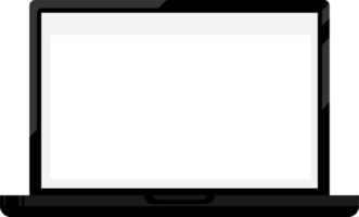 ordinateur portable à cadre noir avec un écran vide png