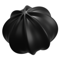 illustration abstraite de forme 3d. couleur noire. png