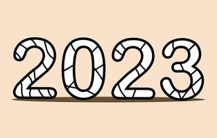 Number 2023, The year of the lord. Concept about writing, simply, yearly, celebrating, anniversary and etc. vector