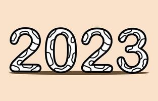 Number 2023, The year of the lord. Concept about writing, simply, yearly, celebrating, anniversary and etc. vector