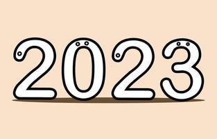 Number 2023, The year of the lord. Concept about writing, simply, yearly, celebrating, anniversary and etc. vector