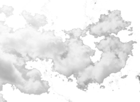 ciel avec nuage sur fond transparent fichier png
