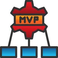 diseño de icono de vector mvp