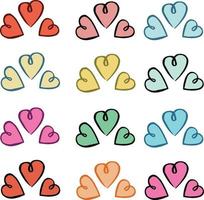 Seamless background pattern with hearts. High quality vector