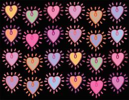 Seamless background pattern with hearts. High  illustration vector