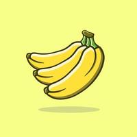 cute illustration of a bananas in cartoon style on isolated background vector