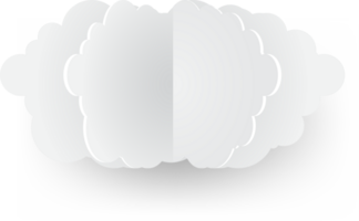 icono de recorte de nube blanca png