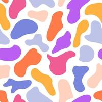 Abstract liquid shapes seamless pattern. Terrazzo colored background. Organic fluid pebbles dynamical futuristic shapes. Cover textile wrapping paper wallpaper flooring vector illustration.