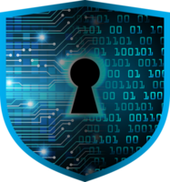 Modern Technology Shield Padlock Crop-out png