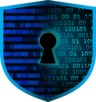 Modern Technology Shield Padlock Crop-out png