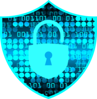 Modern Technology Shield Padlock Crop-out png