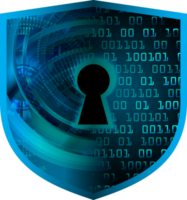 Modern Technology Shield Padlock Crop-out png