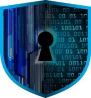 Modern Technology Shield Padlock Crop-out png